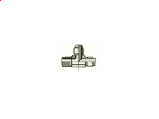 Adaptador TEE Macho NPT-JIC-JIC
